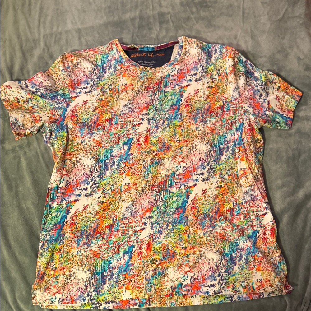Robert Graham Multicolor Abstract Short Sleeve Shirt